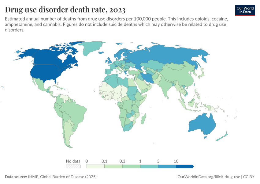 A thumbnail of the "Drug use disorder death rate" chart