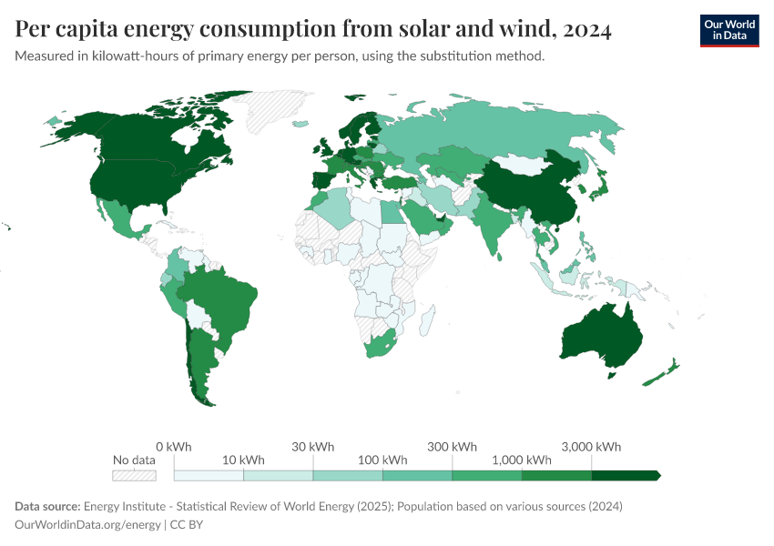 A thumbnail of the "Per capita energy consumption from solar and wind" chart