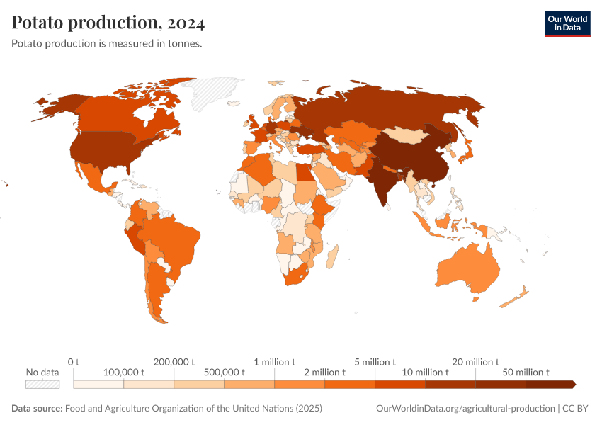 A thumbnail of the "Potato production" chart