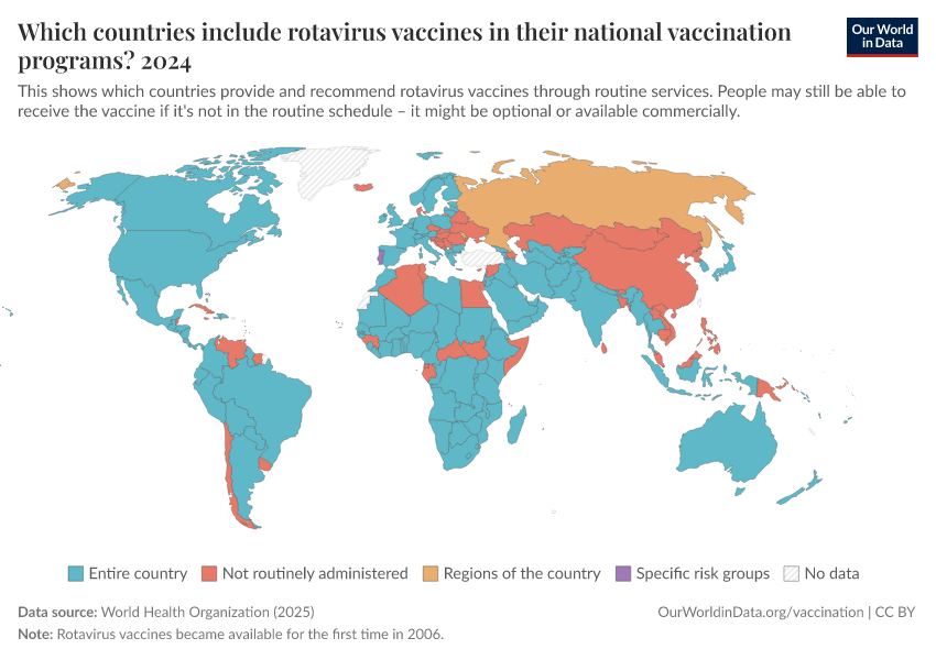 A thumbnail of the "Which countries include rotavirus vaccines in their national vaccination programs?" chart